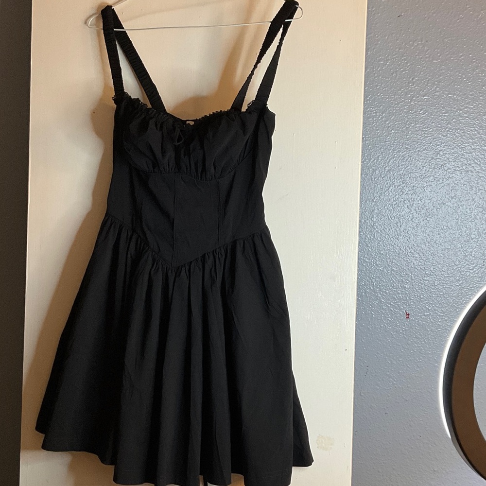 Black Women's Sleeveless Fit-and-Flare Dress